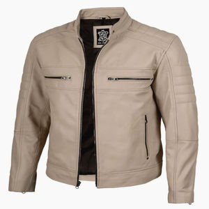 2025 Men's Best Style Winter <b>Jacket</b> <b>Top</b> <b>Gun</b> Parka with Stand Collar and Front Logo Natural Sheepskin Leather OEM Canvas - Product Image 3