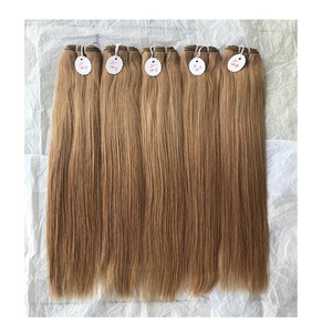 N. ° 12-Cabello Humano Remy Virgen sin procesar, tejido suave y sedoso con número de Color, liso, de un solo donador, brasileño, indio, templo - Product Image 1