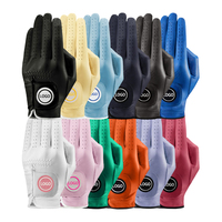 Fabricación de guantes de golf Guantes de golf Cabretta Cuero Guantes de golf personalizados Cabretta Cuero con marcador de bola
