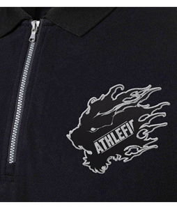 Camiseta Deportiva Athlefit de Manga Corta - Cuello de Punto Acanalado Elegante con Cierre en el Cuello y Brazalete con Cremallera para Mayor Comodidad en el Golf - Product Image 3