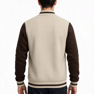 Nouvelles vestes universitaires pour hommes grandes tailles en toile enduite, personnalisables avec logo, style Letterman, hiver, ODM, unies, décontractées, fines, à fermeture frontale - Product Image 2