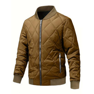 Chaqueta de béisbol informal para hombre, abrigo Bomber de camuflaje, cortavientos acolchado con estilo Hipster universitario de ajuste Regular para primavera y otoño - Product Image 4