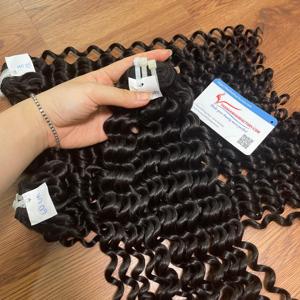 PRODUIT CHAUD!!! Combo trame et fermeture 5x5 Swiss HD dentelle vapeur vague profonde couleur noir naturel vente en gros jusqu'à 10% - Product Image 6