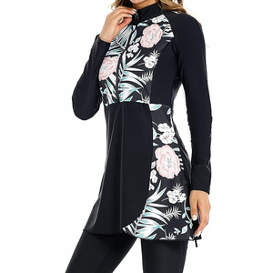 Traje de baño personalizado de manga larga para mujer islámica, hiyab modesto, traje de baño para playa, cobertura completa, ropa islámica Burkinis - Product Image 4