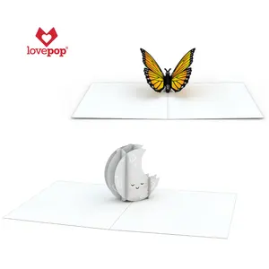 Usine de carton Colibri bon marché personnalisée de Lovepop notecard avec enveloppe nouvelle idée Saint Valentin qualité personnalisée 3d popup