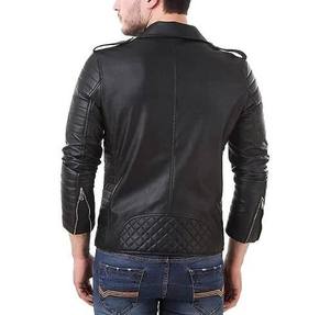 แจ็คเก็ตหนังแท้แฟชั่นผู้ชายขายส่ง ดีไซน์ซิปเท่ห์ แจ็คเก็ตหนังผู้ชายทันสมัย เสื้อคลุมหนัง - Product Image 2