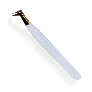 Pinzas para Pestañas con Punta Inclinada y Mango Antideslizante Duraderas, Acabado Suave, Pinzas para Pestañas con Punta Inclinada Ligeras - Product Image 4