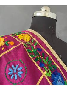 Coton Rajasthani Brodé Fait Main Dupatta Pour Femmes - Product Image 4
