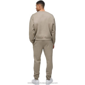 ชุดวอร์มเฮฟวี่เวทของผู้ชายผ้าฝ้ายมีฮู้ด2ชิ้นกางเกงวอร์มทรงหลวม400GSM 300GSM ออกแบบได้ตามต้องการ - Product Image 2