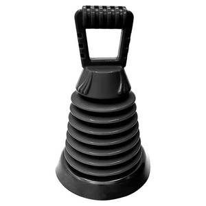 Poignée à soufflet moyen pour évier et piston de vidange PE + PVC noir écologique pour salles de bain et cuisines - Product Image 1