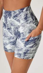 Pantalones cortos de yoga al por mayor logotipo personalizado mujeres de cintura alta sin costuras pantalones cortos de yoga gimnasio ropa deportiva pantalones cortos de yoga fabricante - Product Image 5