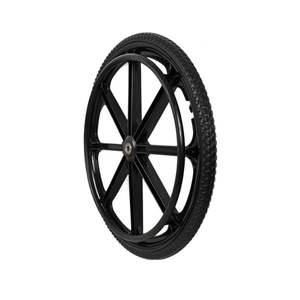 Rueda de repuesto de 24 pulgadas para silla de ruedas, nailon gris, duradera, ligera, suave, Rodante, neumático sin marcas, ajuste Universal - Product Image 5