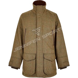 Custom High Quality Breathable <b>Men's</b> Autumn Winter 100% <b>Wool</b> Blend Hunting <b>Long</b> <b>Coat</b> Jacket Custom Brand Logo Printed Design - Product Image 1