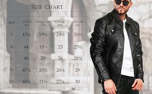 Hot Sale <b>Leather</b> Fabric Intentional Zipper Throughout Black <b>Jacket</b> Zip up <b>Leather</b> <b>Jacket</b> for Men <b>jacket</b> for men - Product Image 3