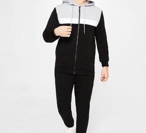 2025 bonne qualité pleine fermeture éclair vêtements de sport vêtements de Fitness hommes survêtement respirant couleur unie manches longues hommes survêtement - Product Image 6