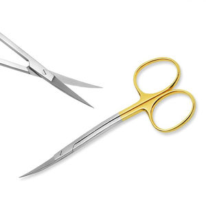 Factory Made Stainless Steel TC La Grange Double Curved Iris Scissors Manual Precision Micro Surgical <b>Instrument</b> B2B Hot Sale - Product Image 1