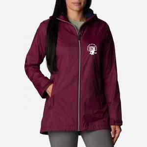 Vêtements de sport UNIQUE Veste imperméable coupe-vent pour femme avec capuche amovible Réversible Respirante Séchage rapide et écologique - Product Image 1