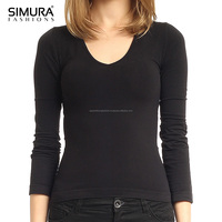 T-shirt à manches longues pour femmes, nouveau Design élégant et tendance, séchage rapide, respirant, Anti-rétrécissement, couleur OEM personnalisée, fabriqué au Bangladesh
