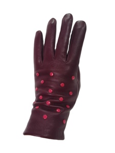 Gants tactiles en cuir d'agneau tendance pour femmes, hiver, usage quotidien décontracté, écologiques, cloutés or, cyclisme en extérieur - Product Image 2