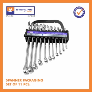 Clé combinée professionnelle 17 mm en acier au chrome-vanadium, à double extrémité (ouverte et à anneau) - Product Image 2