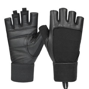 Guantes de Levantamiento de Pesas Ligeros de Neopreno, Cuero y Silicona, Medios Dedos, Diseñados para Levantadores Exigentes que Requieren Comodidad - Product Image 1