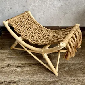 Marrom macrame cor eco-friendy, cadeira de bebê com macrame use fotografia para babay novo design 2023