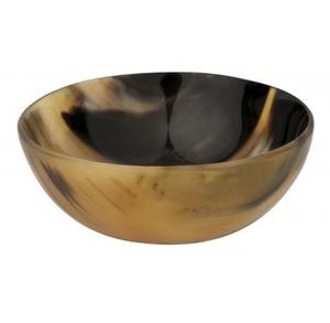 Bol de service en corne de buffle poli et de qualité alimentaire, finition Laker, parfait pour les salades, les pâtes, les collations et la décoration de table - Product Image 1