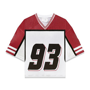 Camiseta de fútbol de malla transpirable para hombre de alta calidad, uniforme de rugby americano, Camiseta de algodón 100% para hombre, estampado de ajuste holgado - Product Image 3