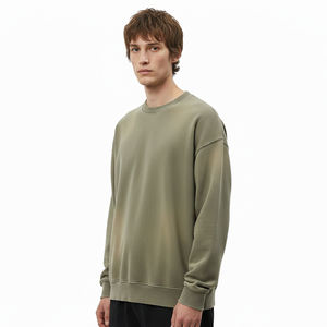 เสื้อฮู้ดดี้ผู้ชาย คอลเลคชั่นฤดูใบไม้ร่วง ปี 2026 ผ้าหนา 350GSM ทรงคอกลม ลายเรียบ ดีไซน์เรียบง่าย ซับใน 100% ผ้าฝ้าย เป็นมิตรกับสิ่งแวดล้อม - Product Image 2