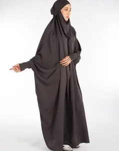 2024 Dubai Kaftan rahat kadın düz renk yarasa kollu rahat müslüman giyim kadın islam Abaya giyim