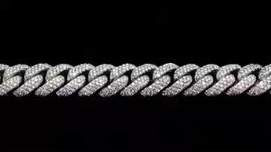 Bijoux pour hommes Nouveau design Hip Hop Unique White Gold Round Lab Grown Diamond Cuban Chain - Product Image 2