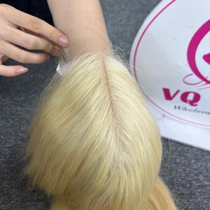 Peluca de cabello humano largo y recto Rubio virgen de alta calidad 2024, cierre de encaje sin procesar de un donante, venta al por mayor - Product Image 1