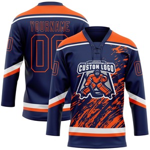 Maillot de hockey sur glace personnalisé avec nom et numéros d'équipe, 100% polyester, impression numérique, antibactérien et séchage rapide, service OEM pour adultes - Product Image 2