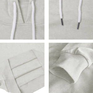 Casual Oversized Long Sleeve Pullover Hoodie Knitted Blank Sweatshirt Autumn Custom Embroidery Logo Hoodies for Woman - Product Image 6