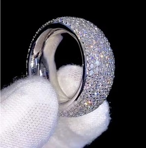 Moissanite Hip Hop anillo para hombres canal joyería regalo para él novio totalmente helado diamante banda anillo Hip Hop anillo - Product Image 2