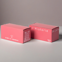 Boîtes d'emballage cosmétiques pliantes ondulées de forme triangulaire imprimées sur mesure boîtes postales en carton ondulé + rose + rose + recyclées imperméables