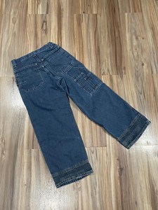 2T brodé pantage 70s bellbottom flare jeans garçon fille jeunesse en détresse denim enfant pantalon taille 16 reg 24 taille hippie costume - Product Image 2
