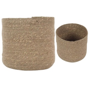 Cesta de almacenamiento de yute Acabado de yute marrón Solución de organización del hogar elegante y práctica Cesta de almacenamiento de yute - Product Image 3