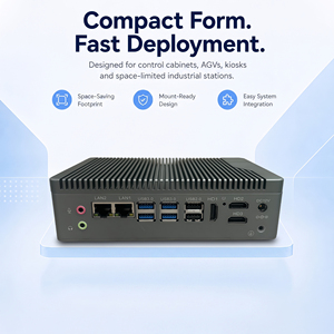 Embedded Automation Computer N97 Fanless Industrial <strong>Mini</strong> <strong>PC</strong> Triple HDMIDual LAN Serial Port Expansion WiFi 4G for IndustrialUse - Product Image 1