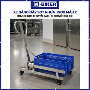 M-Biker <b>Plastic</b> Crate Trolley Model 2-Small Four-<b>Wheel</b> Industrial Cart - Product Image 6