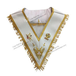 <b>Rose</b> Croix 30th Degree Freemason Regalia Collarette Custom Designed 3D Embroidered Logo Collarette - Product Image 1