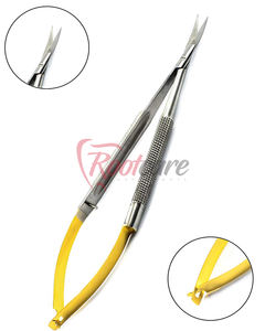 Kit d'instruments chirurgicaux certifiés CE, micro-ciseaux en acier inoxydable Castroviejo, porte-aiguilles droit, ensemble Rootcare TC - Product Image 2