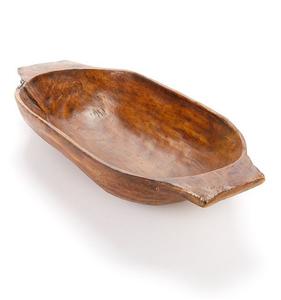 Plato de Madera con Borde Natural de Primera Calidad |   Bandeja de Madera Maciza Hecha a Mano para Restaurantes y Uso Doméstico - Product Image 1