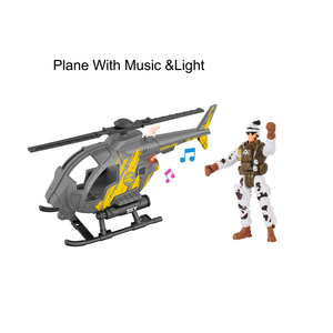 Commercio all'ingrosso di plastica <span class=keywords><strong>militare</strong></span> <span class=keywords><strong>militare</strong></span> <span class=keywords><strong>militare</strong></span> missione di combattimento piccolo gioco figura del soldato luce del suono <span class=keywords><strong>aereo</strong></span> veicolo elicottero giocattolo - Product Image 3
