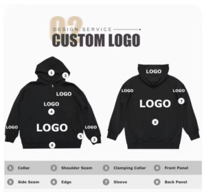 Sudadera con Capucha Personalizada para Hombre, Bordado con Patrón 3D, 100% Algodón, Estilo Holgado, Hombros Caídos, Parches, Estilo Otoñal, Talla Grande - Product Image 3