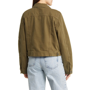 Chaqueta de mezclilla de invierno personalizable con logotipo adornado Abrigo de mezclilla lavado de algodón 100% de alta calidad - Product Image 5