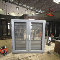 Ventana Abatible de Aluminio con Mosquitera Magnética y Vidrio Triple Aislante para Proyectos de Construcción de Apartamentos