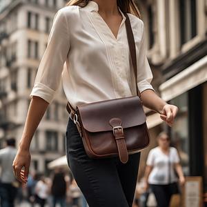 2025 última moda patrón sólido cuero genuino bolsos de mano para mujer bolsos de hombro cruzados con cierre de cremallera mejor precio - Product Image 5