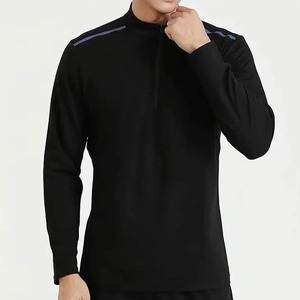 Hot Sale Fitness Athletic Quarter <b>Zip</b> Performance <b>Shirts</b> Quick Dry Long Sleeve Quarter <b>Zip</b> <b>Shirts</b> for Men - Product Image 5