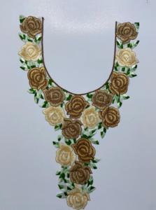 Motivo de cuello bordado personalizado para prendas de boutique Diseñador de trabajo de cuello bordado para trajes de fiesta - Product Image 4